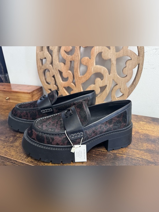 Coach Shoes - Coach Leah Platform Leopard Print Loafers Size 7.5